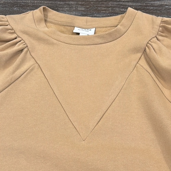 Aware by Vero Moda Sweatshirt Dress Pocket Dress Size XS Puff Sleeve Tan Comfy - Picture 4 of 13
